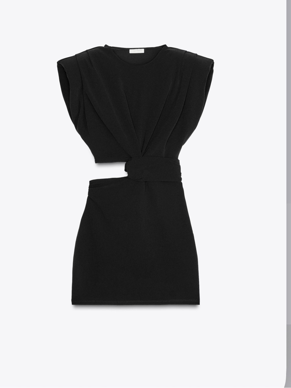 Zara Black Cut Out Shoulder Pad Mini Dress M
